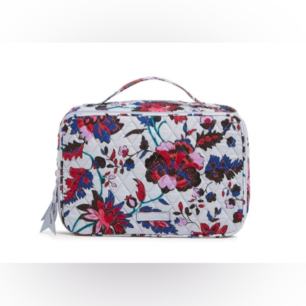 Vera Bradley Large Blush and Brush Makeup Case in Vineyard Floral